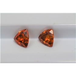 1.89ct Trillion Shape Match Pair Spessartite   Dimension 6x5.9x3.6