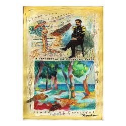 Olga Roubin- Original Acrylic On Canvas "Woman with a Parasol"