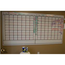LARGE PLANNING WHITE BOARD W/ WHITE BOARD MARKERS