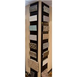 LOT OF 2 DISPLAY RACKS W/ ASSORTED TEXTURED