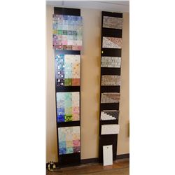 LOT OF 2 DISPLAY RACKS W/ ASSORTED TEXTURED