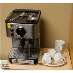 CUISINART ESPRESSO MAKER W/ 4 CUPS & SAUCER