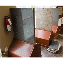 LOT OF 3 LARGER GRANITE DISPLAY BASES W/ 5 GRANITE