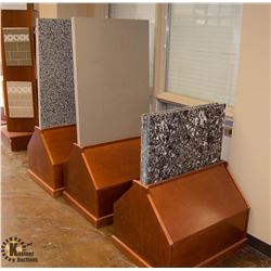 LOT OF 3 LARGER GRANITE DISPLAY BASES W/ 6 GRANITE