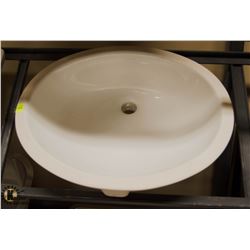 PORCELAIN OVAL UNDERMOUNT SINK