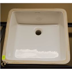 PORCELAIN SQUARE UNDERMOUNT SINK