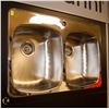 Image 1 : STAINLESS STEEL 2 WELL DROP-IN KITCHEN SINK