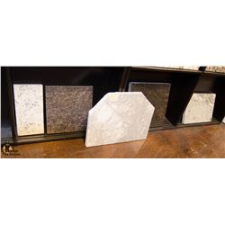 LOT OF 5 ASSORTED SHAPE & SIZE GRANITE SLABS