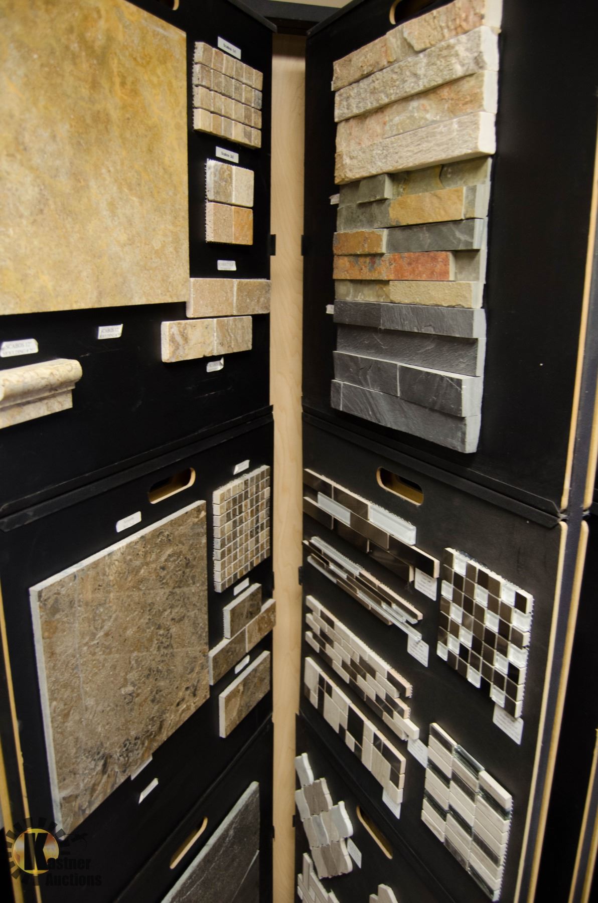 Hinge Tile Display Rack HINGED TILE DISPLAY W/ 10 DOUBLE-SIDED DISPLAYS