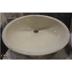 OVAL PORCELAIN UNDERMOUNT BATHROOM SINK