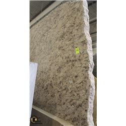 VERY LARGE LIGHT BROWN GRANITE SLAB W/ ROUGH EDGES
