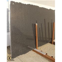 LARGE BLACK GRANITE SLAB W/ ROUGH EDGES