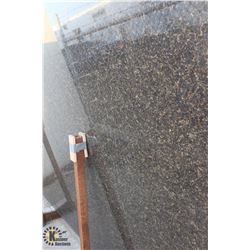 LARGE DARK BROWN GRANITE SLAB W/ ROUGH EDGES