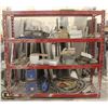 Image 1 : RED METAL STORAGE RACK W/ CONTENTS INCL: SUMP