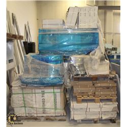 STACK OF 5 PALLETS OF ASSORTED PORCELAIN TILES