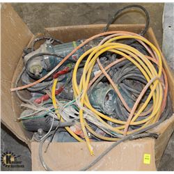 BOX OF ASSORTED POWER TOOLS (AS IS)