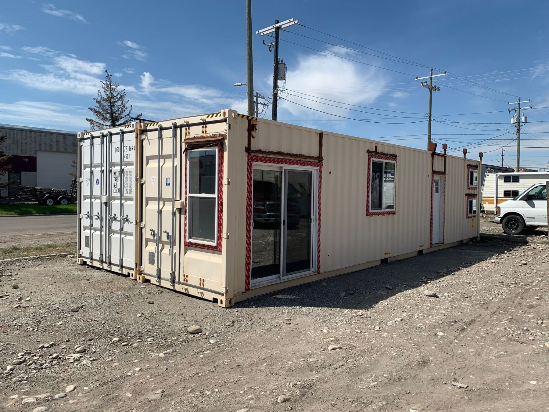 DOUBLE 40FT CONTAINER OUT BUILDING 60 CONVERTED LIVING QUARTERS