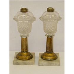 PR. 10 1/2 CLEAR SANDWICH FLUID LAMPS-