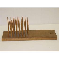 UNUSUAL EARLY PRIMITIVE HATCHEL W/ WOOD