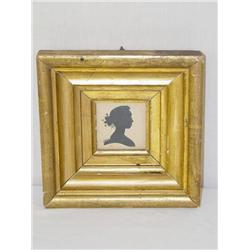 SMALL 19TH CENT. FRAMED SILHOUETTE BUST
