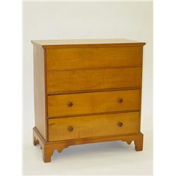 19TH CENT. NEW ENGLAND PINE 2 DRAWER LI