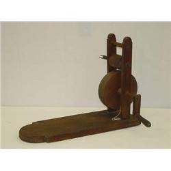 PRIMITIVE 19TH CENT. WOODEN APPLE PEELE