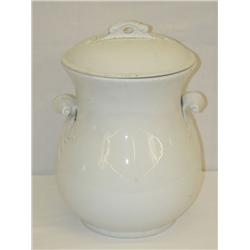 14 White Ironstone Slop Jar W Cover M 14 White Ironstone Slop Jar W Cover M