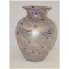 Image 1 : 8 1/2 MODERN ART GLASS VASE W/ IRIDESC
