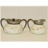 Image 2 : WAVECREST CREAMER & SUGAR W/ ENAMEL FLO