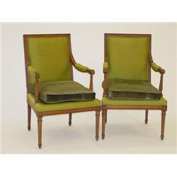 PR. LOUIS XVI STYLE FRUITWOOD FAUTEUILS