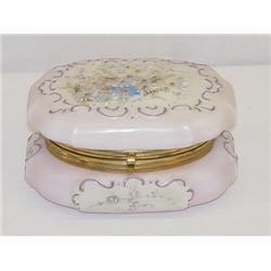 5 1/4 PINK WAVECREST DRESSER BOX W/ FL