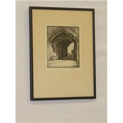 TERENCE H. LAMBERT SIGNED ETCHING-IN T