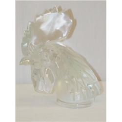 7 1/2 LALIQUE ROOSTER-CLEAR & FROSTED,
