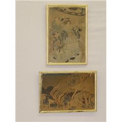 (2) 19TH CENT. JAPANESE WOODBLOCK PRINT