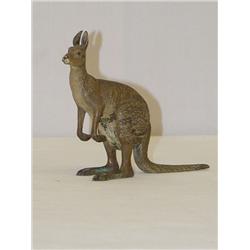 4 1/2 VIENNA COLD PAINTED BRONZE KANGA
