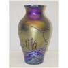 Image 1 : 10 MODERN ART GLASS VASE-BLUE IRIDESCE