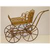 Image 1 : VICTORIAN WICKER DOLLS STROLLER W/ LONG