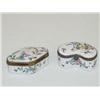 Image 1 : (2) EARLY FAIENCE SMALL HINGE TOP BOXES