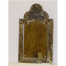 FRENCH ART DECO PLATE GLASS MIRROR & FR