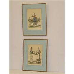 (2) 19TH CENT. COLORED PRINTS OF FRENCH