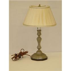 10 FRENCH PEWTER CANDLESTICK (CONVERTE