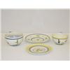 Image 2 : LOT (9) QUIMPER CUPS & SAUCERS-ALL DECO