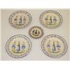 Image 1 : (5) QUIMPER PLATES: (1) 5 3/4 W/ PEASA