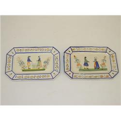 (2) 9 1/2 QUIMPER PLATTERS W/ CUT CORN