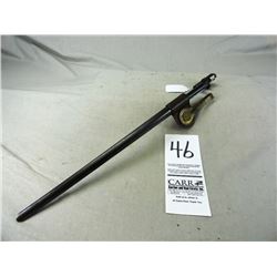 U.S. Cavalry Bayonet w/Brass Side Holster Hanger