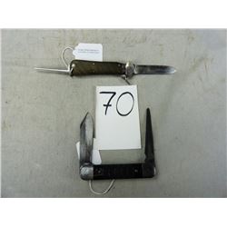 Solingen Rostfrei Paratrooper  Colonial Prov. R.I. Knives (2 pcs.)