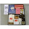 Image 1 : Japanese WWII Display w/Buttons, Patches, Etc.