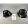 Image 1 : (2) Black WWII German Helmets