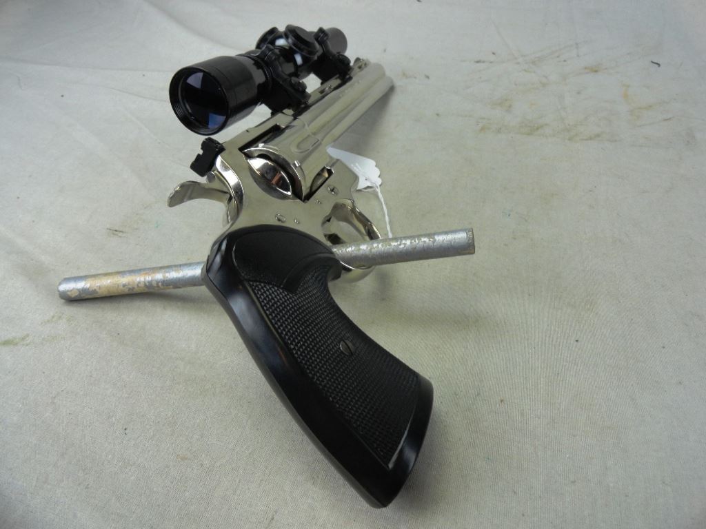 Colt Python 357, Nickel, 8 Bbl. w/Scope Holster w/Leupold Scope, SN ...