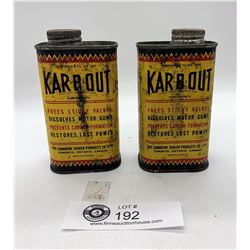 Two vintage Kar- B-Out tins full